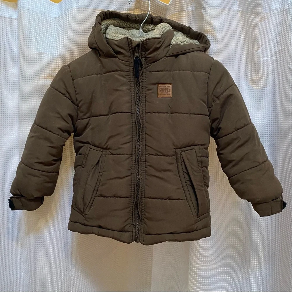 Kids LONDON FOG SUPPLY CO Hooded Puffer Jacket Size S/4